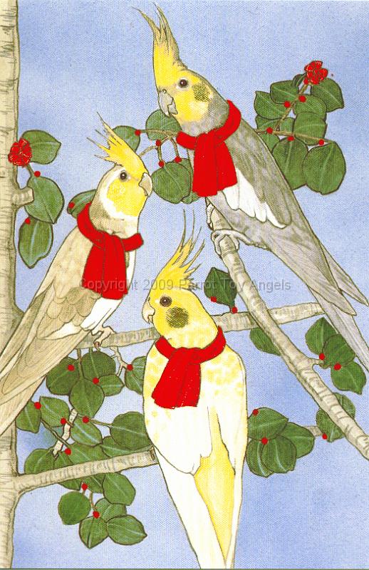 tielcard.gif - Cockatiel Christmas Cards