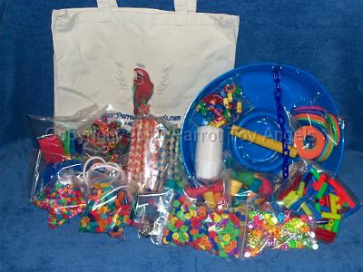 supplytote.jpg - Tote w/hanging play area & toy making supplies