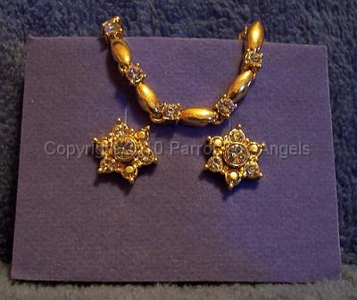 tn_1_earringsbracelet.jpg - Earrings & Bracelet Set - Crystals, Goldtone