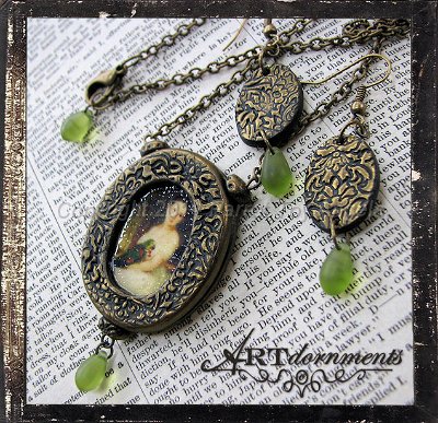 amazongirlset3.jpg - Amazon Parrot Old Fashioned Necklace/Earrings by ARTdornments