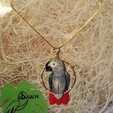 African Grey Necklace