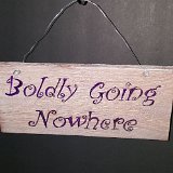 Boldly Going Nowhere Wooden Plaque